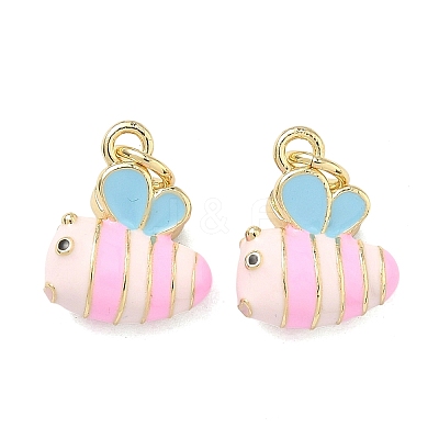 Brass Enamel Charms KK-F933-13G-1