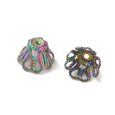 304 Stainless Steel Bead Caps STAS-P363-03A-MC-1