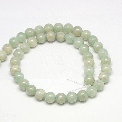 Natural Yellow Jade Beads Strands G-G598-6mm-YXS-07-1