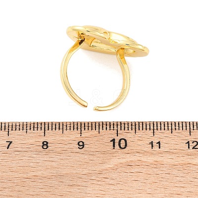 Brass Cuff Rings for Women RJEW-U047-35G-1