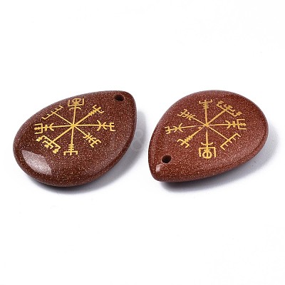 Synthetic Goldstone Pendants G-T122-72J-1