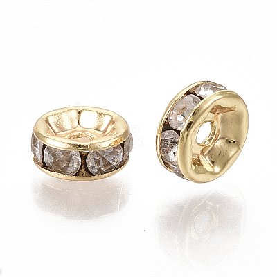 Brass Cubic Zirconia Beads X-KK-T055-024G-NF-1