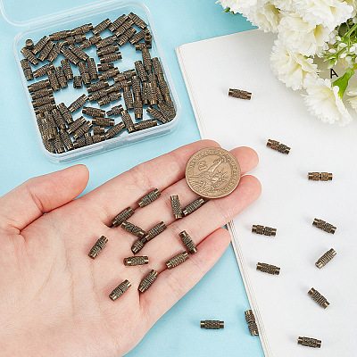 100Pcs Brass Screw Clasps KK-GO0002-06AB-1