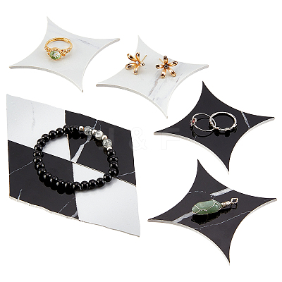 8Pcs 4 Style PVC Finger Ring Display Stands RDIS-GA0001-01-1