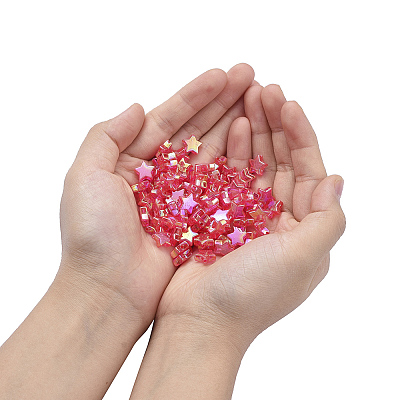 Eco-Friendly Transparent Acrylic Beads TACR-YW0001-01E-1