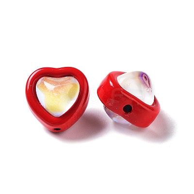 Spray Painted Alloy Bead PALLOY-H134-27A-1