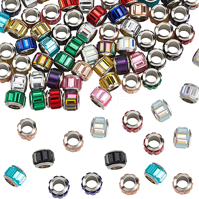 120Pcs Glass European Beads GPDL-PA0001-01-1