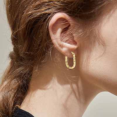 16Pcs 4 Styles 304 Stainless Steel Hoop Earring EJEW-SC0001-77-1