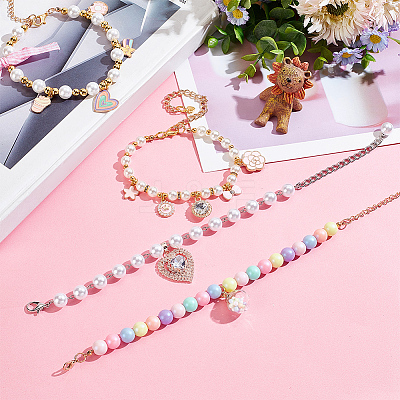 4Pcs 4 Style Alloy Dog Collar AJEW-OC0003-87-1