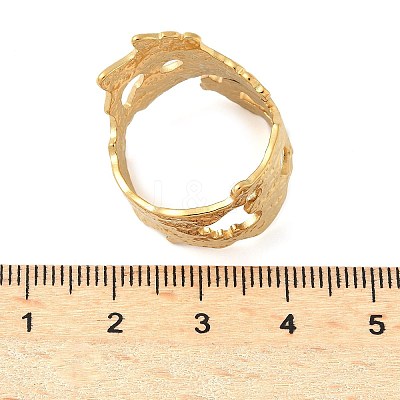 304 Stainless Steel Open Cuff Rings for Women RJEW-U060-01I-G-1