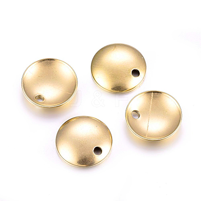 Ion Plating(IP) 304 Stainless Steel Dome Charms STAS-H472-02G-10mm-1