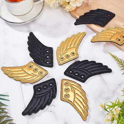 4 Pairs 2 Colors Cloth with Felt Shoe Decorations DIY-GF0009-86A-1