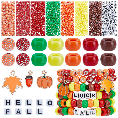 DIY Alloy Enamel & Plastic Beads Bracelets Making Kits DIY-AR0004-32-1