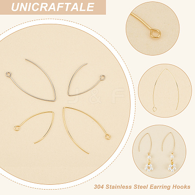 304 Stainless Steel Earring Hooks STAS-UN0015-52-1
