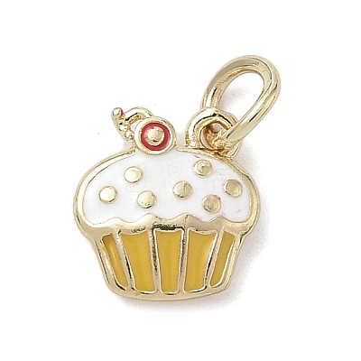Brass Enamel Charms KK-K368-17G-1