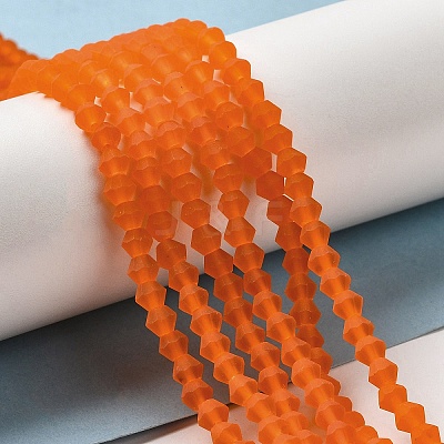 Imitate Austrian Crystal Frosted Glass Beads Strands EGLA-A039-T6mm-MD11-1