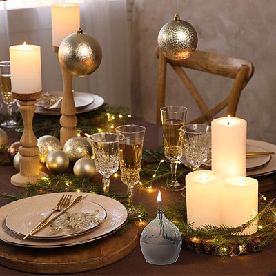 Transparent Glass Kerosene Lamp AJEW-WH0314-458-1