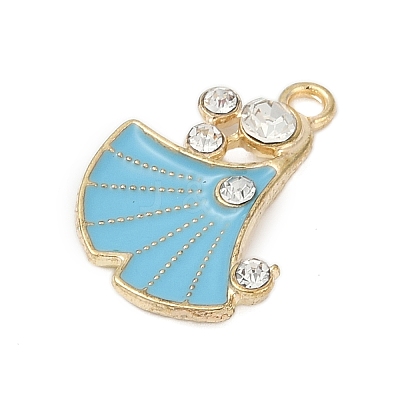 Alloy Enamel Pendants with Rhinestone FIND-Z070-07G-04-1