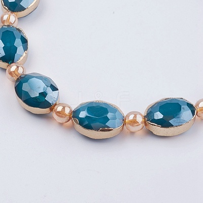 Opaque Glass Beads Strands EGLA-K013-PL-07D-1