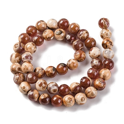 Natural Fire Crackle Agate Beads Strands G-G163-A01-02-1