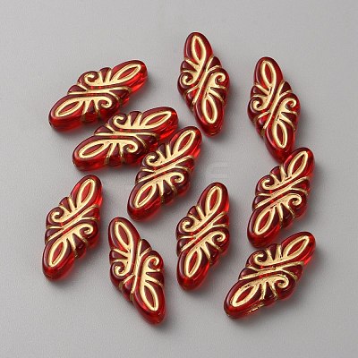 Plating Transparent Acrylic Beads LS-OACR-WH0042-03B-1