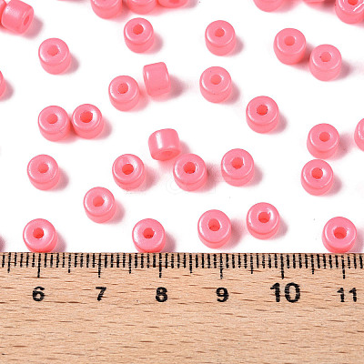 Opaque Baking Paint Glass Seed Beads SEED-T008-02H-1