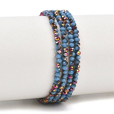 Electroplate Glass Beads Stradns EGLA-H114-02A-07-1