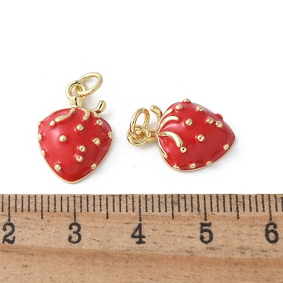 Brass Enamel Pendants KK-D336-04G-01-1
