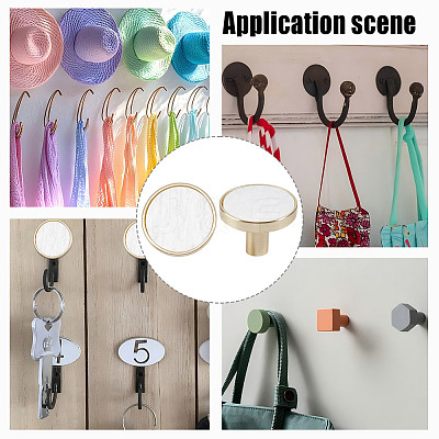 4 Bags Round Zinc Alloy Acrylic Drawer Pull Handles FIND-DR0001-85C-1