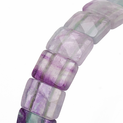 Natural Fluorite Gemstone Stretch Bracelets BJEW-F406-B06-1