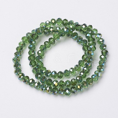 Electroplate Transparent Glass Beads Strands EGLA-A034-T8mm-S10-1