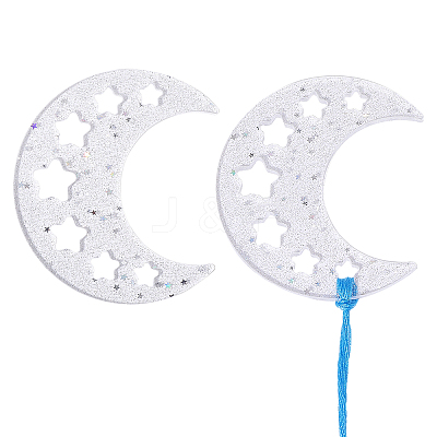 Glitter Acrylic Thread Winding Boards DIY-WH0581-17-1