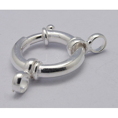 925 Sterling Silver Large Spring Rings Clasps X-STER-A007-13B-1