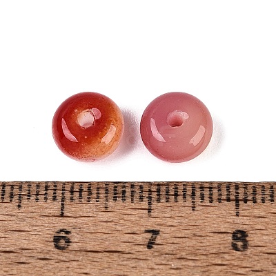 Baking Paint Imitation Jade Glass Beads GL-N006-01B-03-1