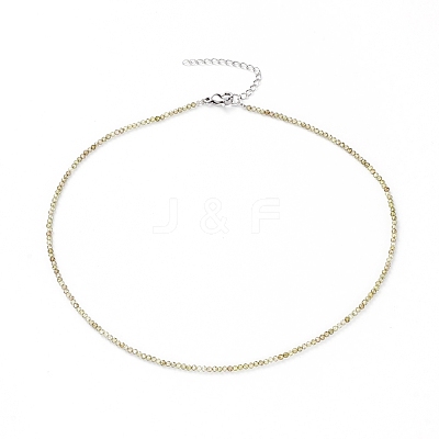 Cubic Zirconia Beaded Necklaces NJEW-JN02618-02-1