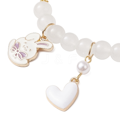 2Pcs 2 Styles Glass Round Beads Stretch Bracelets BJEW-JB11867-1