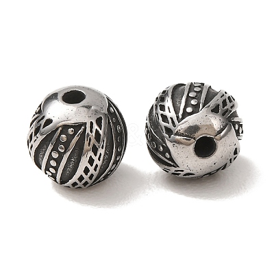 304 Stainless Steel Beads SA-CBA9DCB-33AS-1