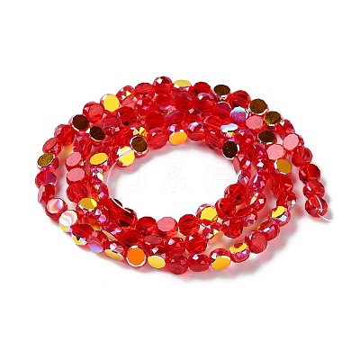 Transparent Electroplate Glass Beads Strands GLAA-Q099-I01-M02-1