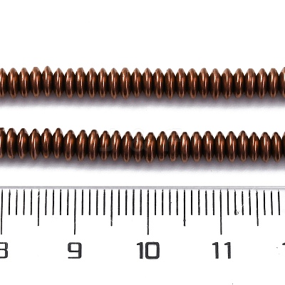 Electroplated Non-magnetic Hematite Beads Strands G-P571-B01-01C-1