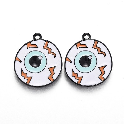 Halloween Theme Alloy Enamel Pendants X-ENAM-J649-13B-1