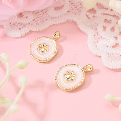 2Pcs Brass Enamel Pendants KK-TADJ0001-15B-1