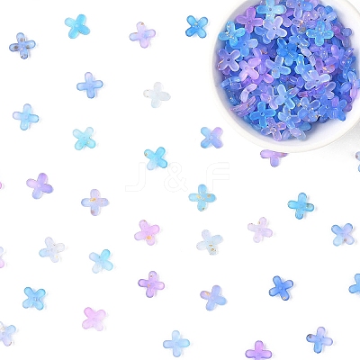 50G Metal Enlaced Acrylic Bead Caps OACR-YW0003-99K-1