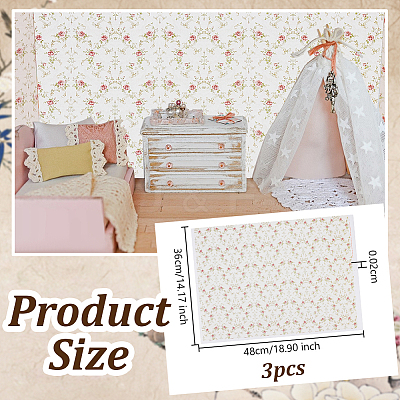 Mini Dollhouse Living Room Bedroom Wallpaper DIY-WH0504-841A-01-1