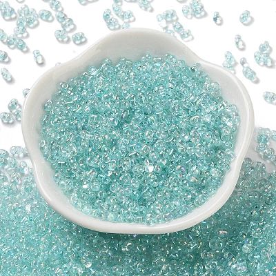 AB Color Plated Glass Seed Beads SEED-L011-06B-06-1