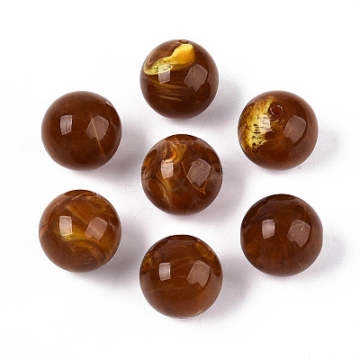 Round Acrylic Imitation Gemstone Beads OACR-R029-16mm-07-1