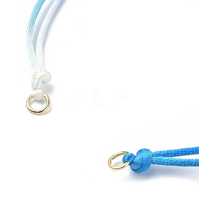 Gradient Color Adjustable Braided Nylon Cord Bracelet Making AJEW-JB01163-02-1