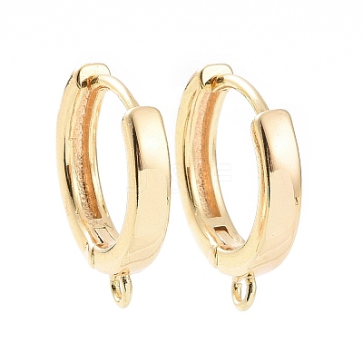 Brass Hoop Earring Findings X-KK-A168-25G-1