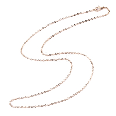 Brass Cable Chains Necklace Making MAK-N029-01RG-1