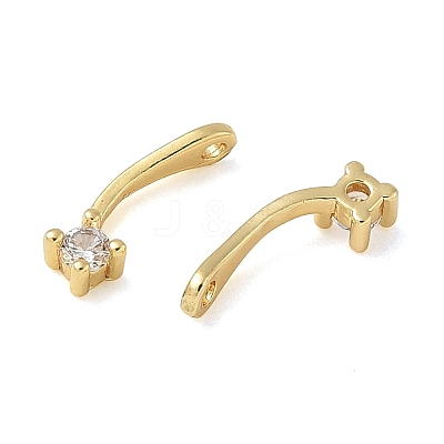 Brass Pave Clear Cubic Zirconia Charms CU-CBA9FFD-11G-02-1