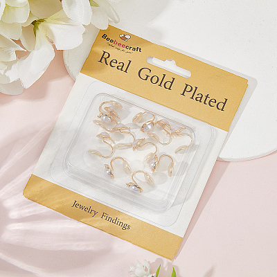 10Pcs Half Round Brass Ear Cuff Findings KK-BBC0022-47-1